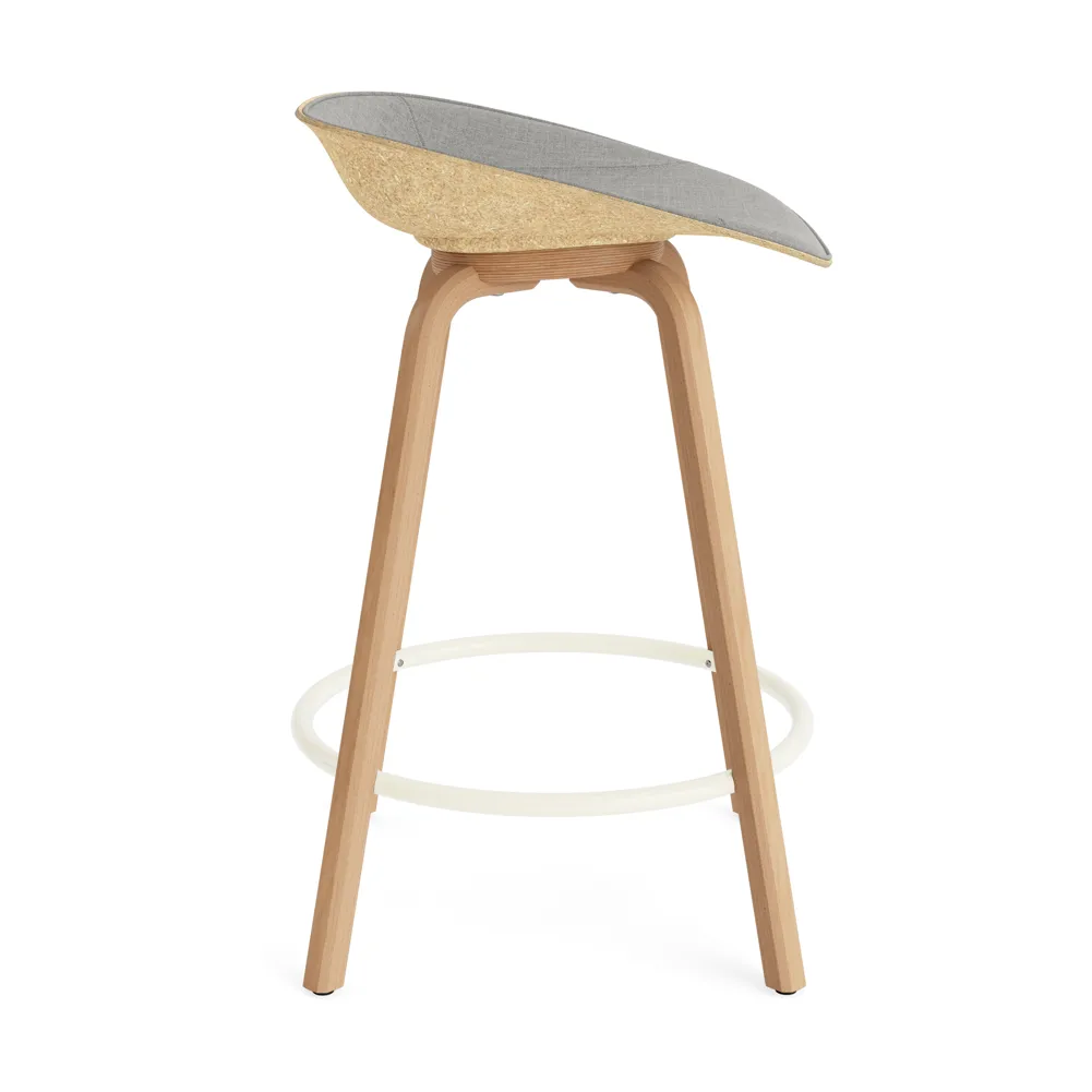 매트 바 스툴 전면 업홀스터리 65 cm, Remix 133-hemp-beech-cream steel Normann Copenhagen | 노만코펜하겐