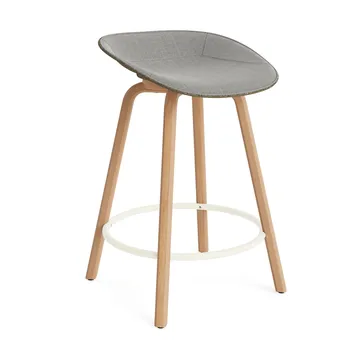 매트 바 스툴 전면 업홀스터리 65 cm - Remix 133-seaweed-beech-cream steel - Normann Copenhagen | 노만코펜하겐