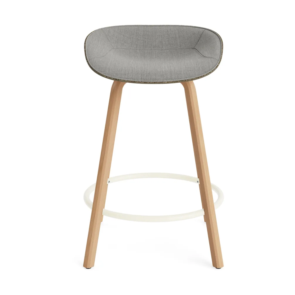 매트 바 스툴 전면 업홀스터리 65 cm, Remix 133-seaweed-beech-cream steel Normann Copenhagen | 노만코펜하겐