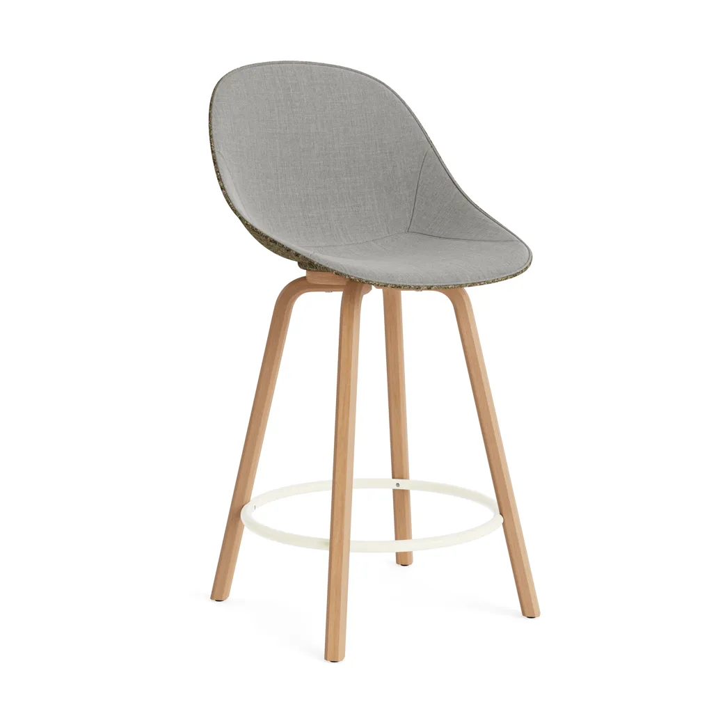 매트 바 체어 바 스툴 전면 업홀스터리 65 cm, Remix 133-seaweed-beech-cream steel Normann Copenhagen | 노만코펜하겐