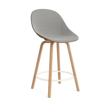 매트 바 체어 바 스툴 전면 업홀스터리 65 cm - Remix 133-seaweed-beech-cream steel - Normann Copenhagen | 노만코펜하겐