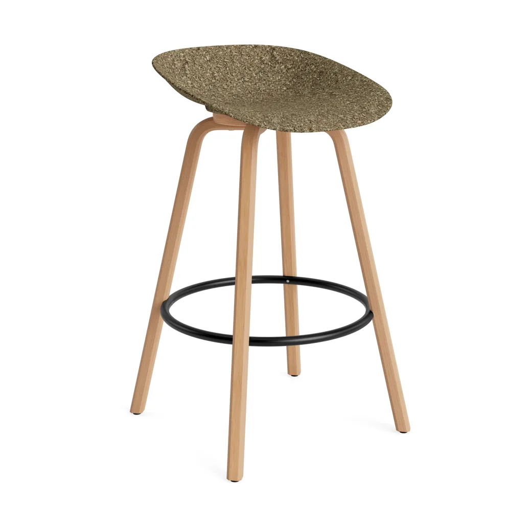 매트 바 스툴 65 cm, Seaweed-beech-black steel Normann Copenhagen | 노만코펜하겐