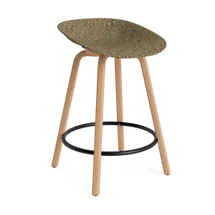 매트 바 스툴 65 cm - Seaweed-beech-black steel - Normann Copenhagen | 노만코펜하겐