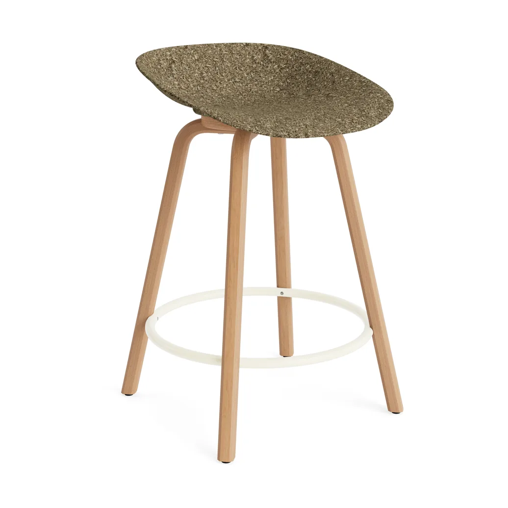 매트 바 스툴 65 cm, Seaweed-beech-cream steel Normann Copenhagen | 노만코펜하겐
