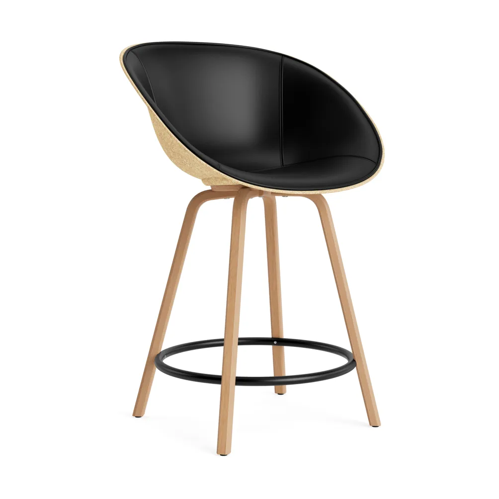 매트 바 암체어 전면 업홀스터리 65 cm, Ultra 41599-hemp-beech-black steel Normann Copenhagen | 노만코펜하겐