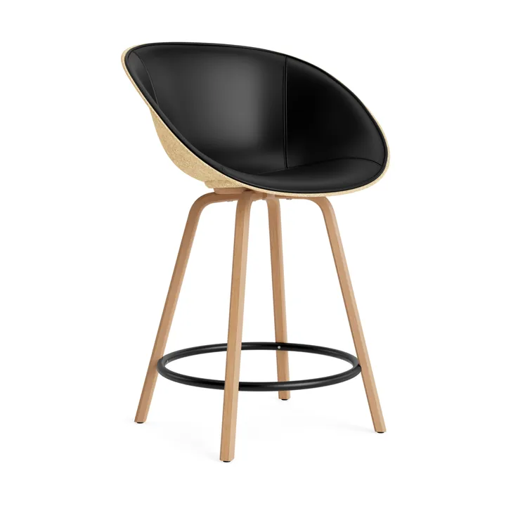 매트 바 암체어 전면 업홀스터리 65 cm - Ultra 41599-hemp-beech-black steel - Normann Copenhagen | 노만코펜하겐