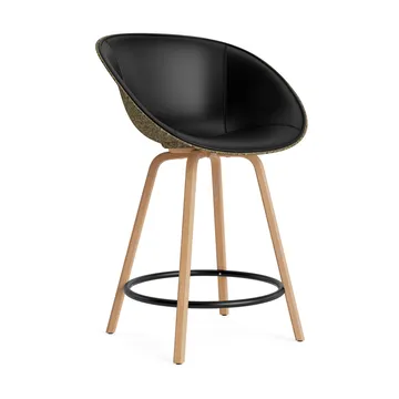 매트 바 암체어 전면 업홀스터리 65 cm - Ultra 41599-seaweed-beech-black steel - Normann Copenhagen | 노만코펜하겐