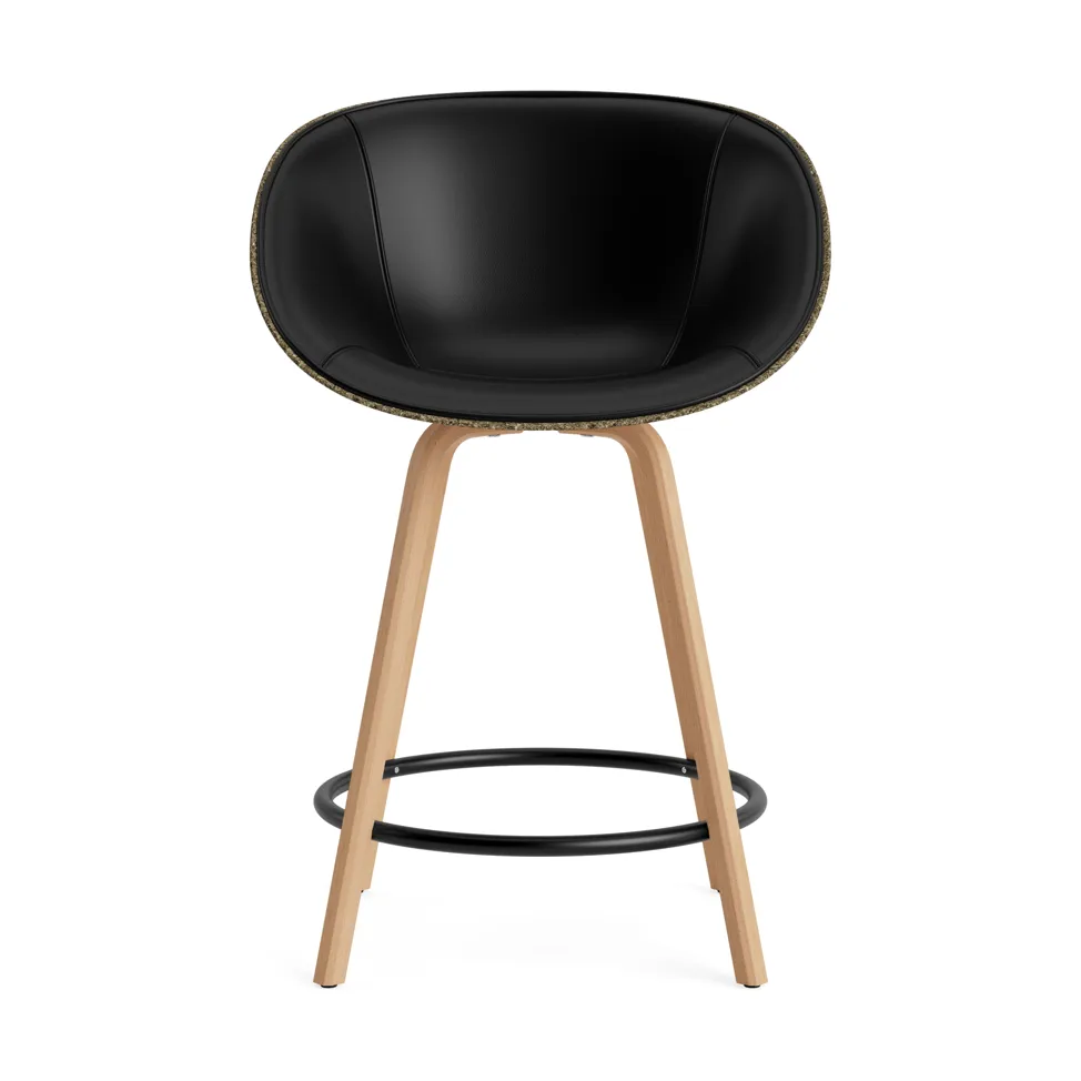 매트 바 암체어 전면 업홀스터리 65 cm, Ultra 41599-seaweed-beech-black steel Normann Copenhagen | 노만코펜하겐