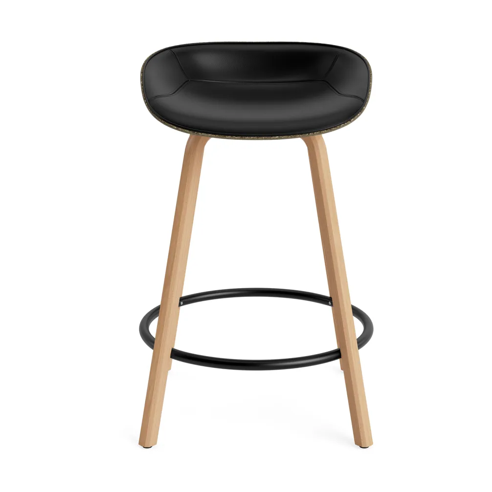 매트 바 스툴 전면 업홀스터리 65 cm, Ultra 41599-seaweed-beech-black steel Normann Copenhagen | 노만코펜하겐