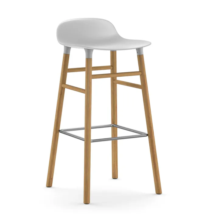폼 바 스툴 65 cm 오크 레그 - White - Normann Copenhagen | 노만코펜하겐