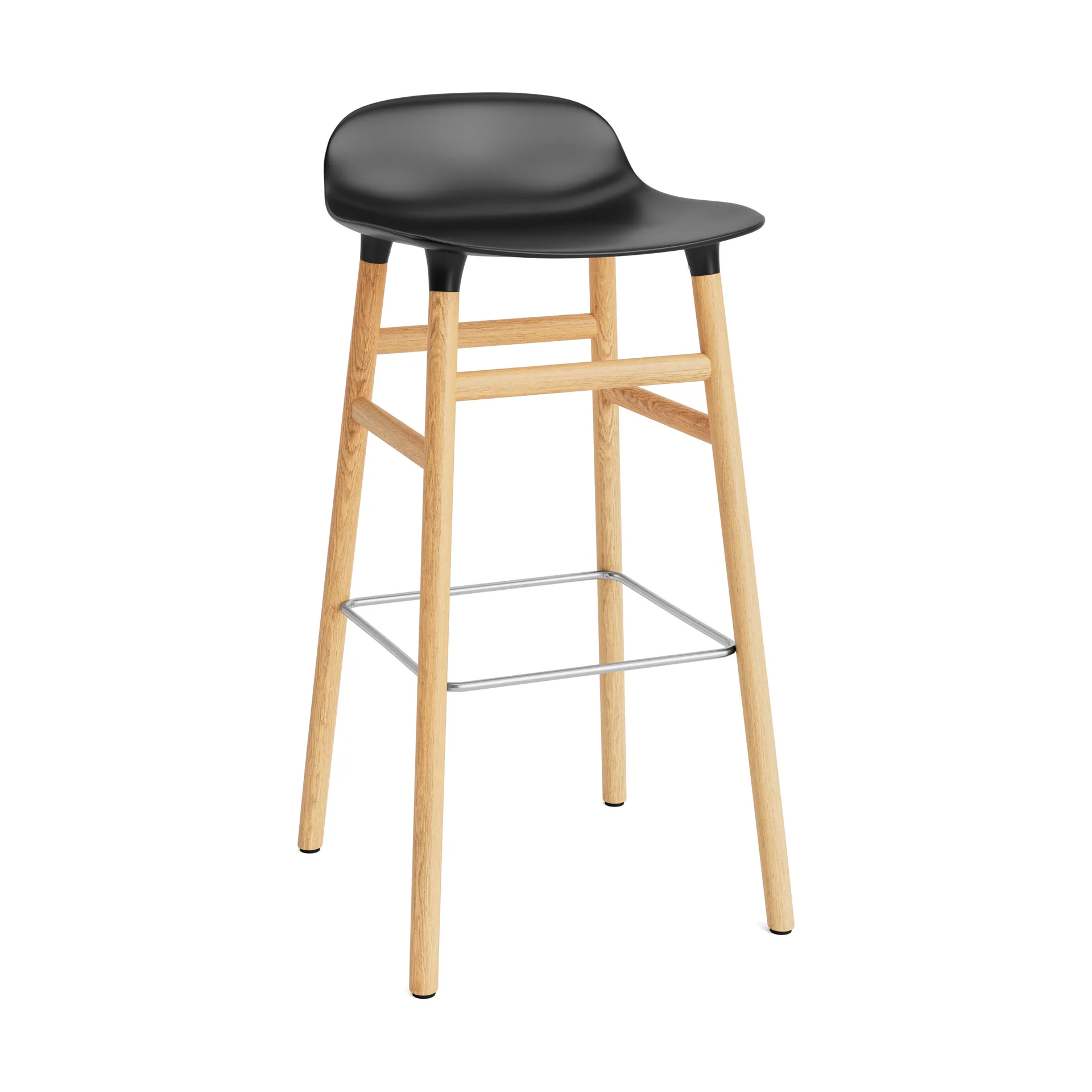 폼 바 스툴 75 cm 오크 레그, Black Normann Copenhagen | 노만코펜하겐