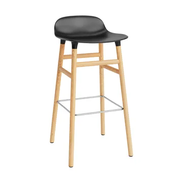 폼 바 스툴 75 cm 오크 레그 - Black - Normann Copenhagen | 노만코펜하겐