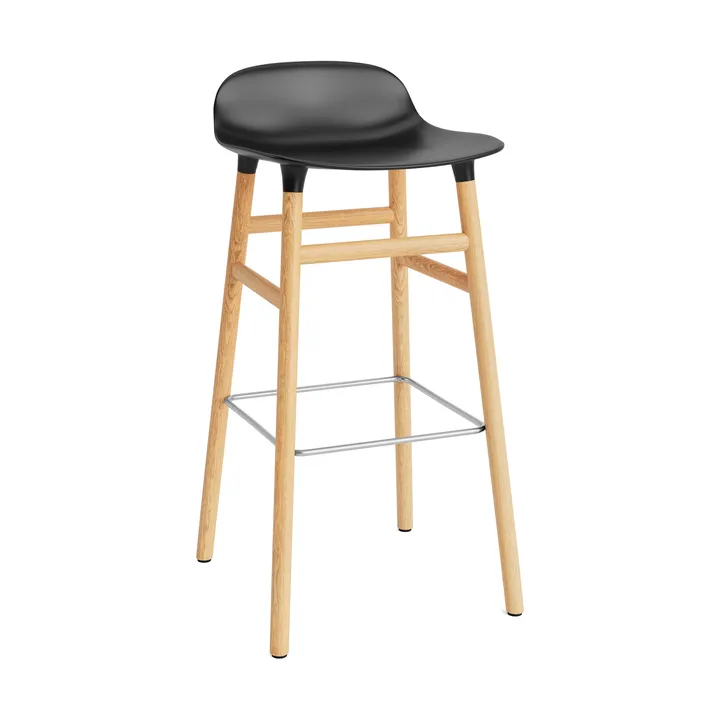 폼 바 스툴 75 cm 오크 레그 - Black - Normann Copenhagen | 노만코펜하겐