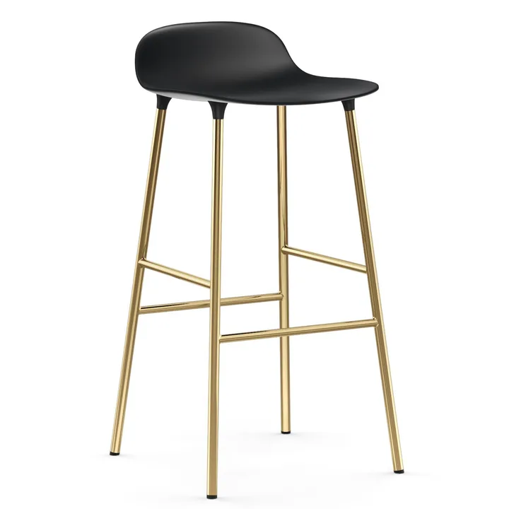 폼 바 스툴 75 cm 브론즈 레그 - Black - Normann Copenhagen | 노만코펜하겐