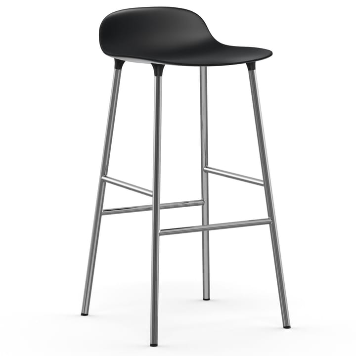폼 바 스툴 크롬 레그 75 cm - black - Normann Copenhagen | 노만코펜하겐