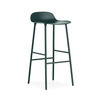 폼 바 스툴 75 cm - Green, Green-Lacquered Steel Legs - Normann Copenhagen | 노만코펜하겐