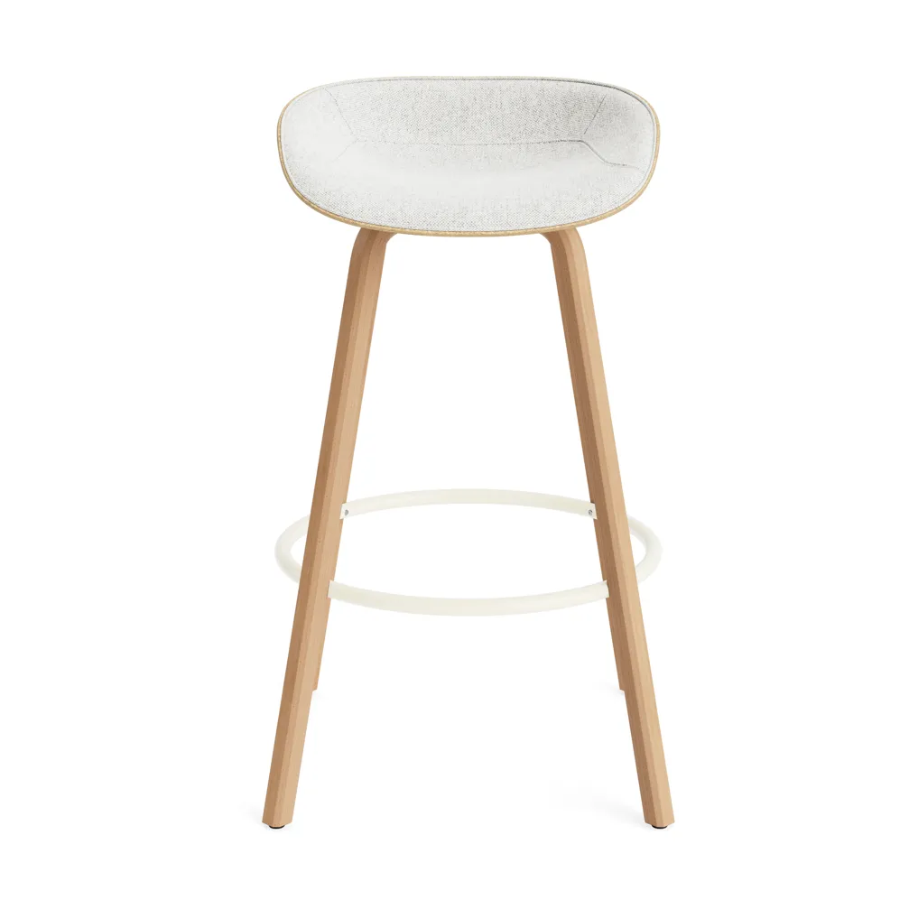 매트 바 스툴 75 cm 전면 업홀스터리, Hallingdal 110-hemp-beech-cream steel Normann Copenhagen | 노만코펜하겐