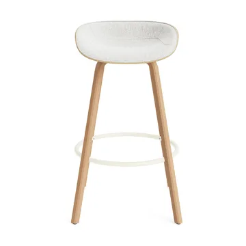 매트 바 스툴 75 cm 전면 업홀스터리 - Hallingdal 110-hemp-beech-cream steel - Normann Copenhagen | 노만코펜하겐