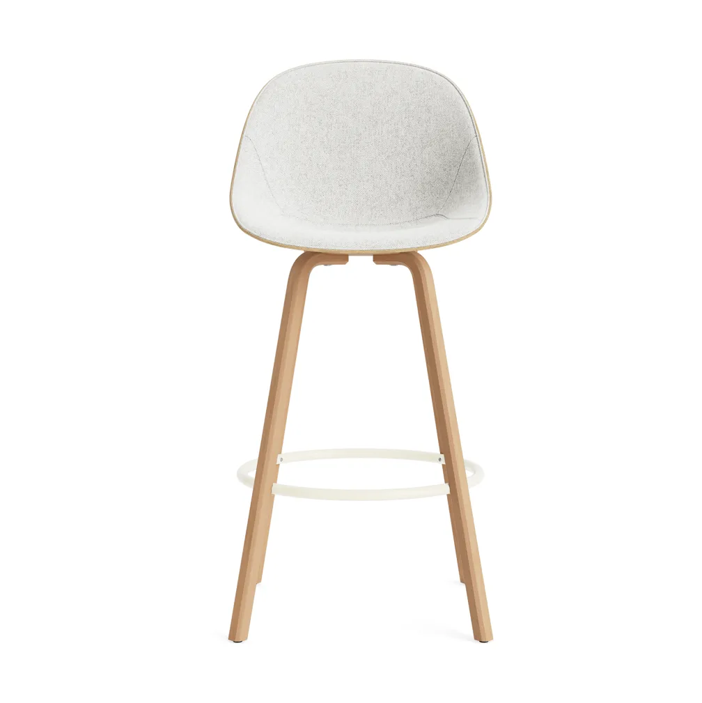 매트 바 체어 바 스툴 전면 업홀스터리 75 cm, Hallingdal 110-hemp-beech-cream steel Normann Copenhagen | 노만코펜하겐