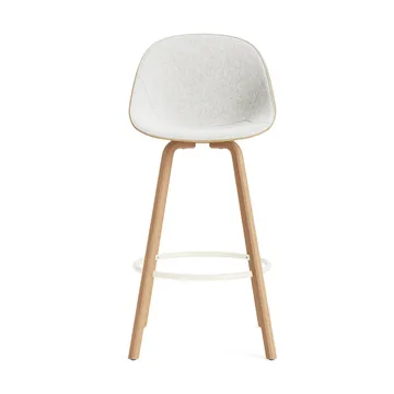 매트 바 체어 바 스툴 전면 업홀스터리 75 cm - Hallingdal 110-hemp-beech-cream steel - Normann Copenhagen | 노만코펜하겐