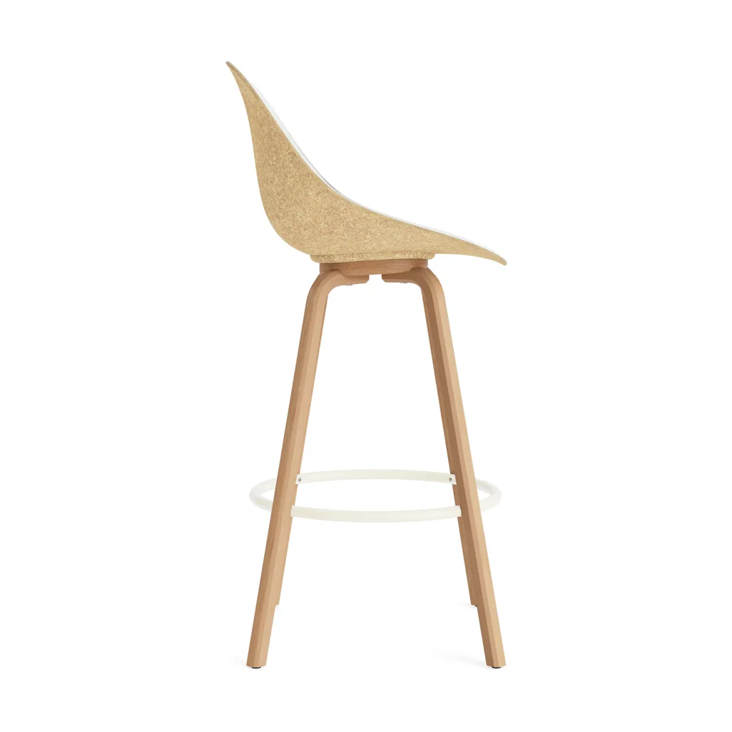 매트 바 체어 바 스툴 전면 업홀스터리 75 cm, Hallingdal 110-hemp-beech-cream steel Normann Copenhagen | 노만코펜하겐