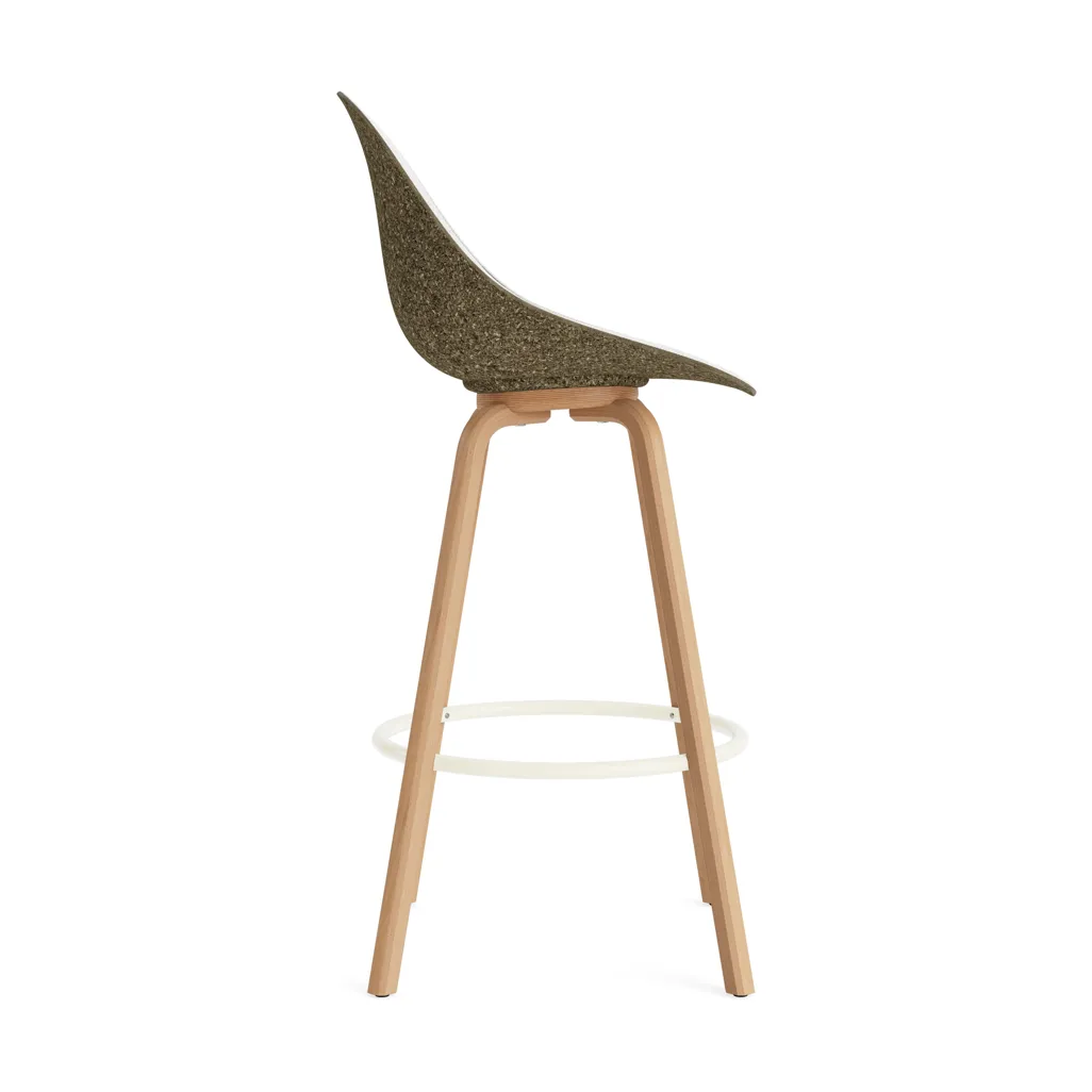 매트 바 체어 바 스툴 전면 업홀스터리 75 cm, Hallingdal 110-seaweed-beech-cream steel Normann Copenhagen | 노만코펜하겐
