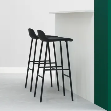 폼 바 스툴 75 cm - Red, Red-Lacquered Steel Legs - Normann Copenhagen | 노만코펜하겐