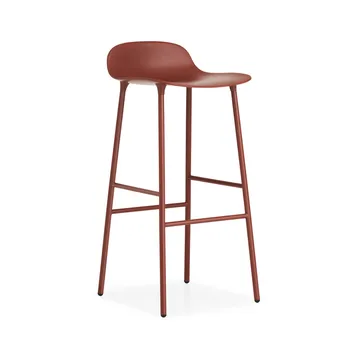 폼 바 스툴 75 cm - Red, Red-Lacquered Steel Legs - Normann Copenhagen | 노만코펜하겐