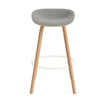 매트 바 스툴 75 cm 전면 업홀스터리 - Remix 133-hemp-beech-cream steel - Normann Copenhagen | 노만코펜하겐