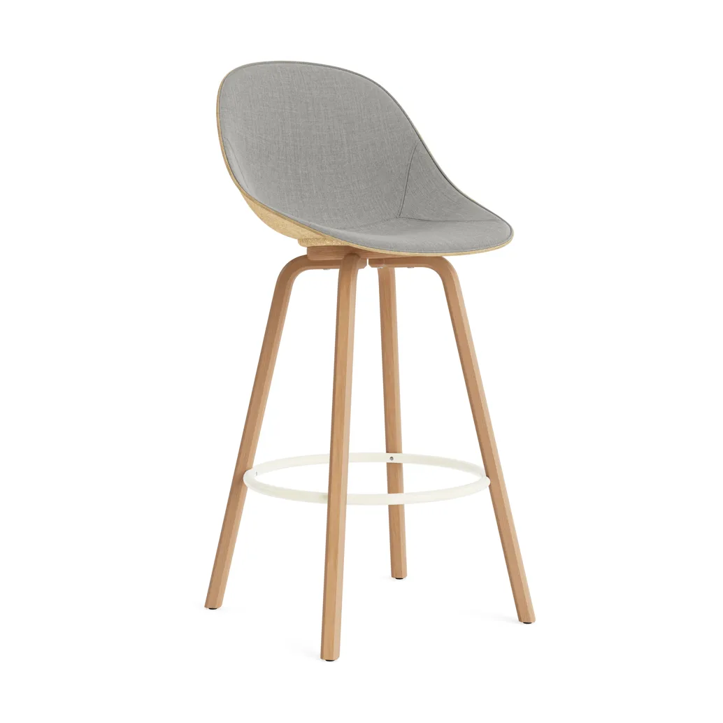 매트 바 체어 바 스툴 전면 업홀스터리 75 cm, Remix 133-hemp-beech-cream steel Normann Copenhagen | 노만코펜하겐