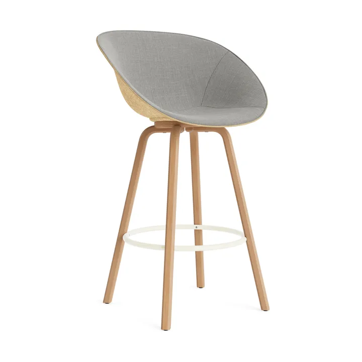 매트 바 암체어 전면 업홀스터리 75 cm - Remix 133-hemp-beech-cream steel - Normann Copenhagen | 노만코펜하겐