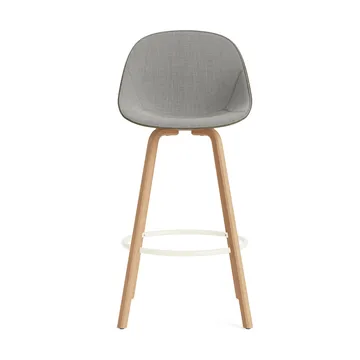 매트 바 체어 바 스툴 전면 업홀스터리 75 cm - Remix 133-seaweed-beech-cream steel - Normann Copenhagen | 노만코펜하겐