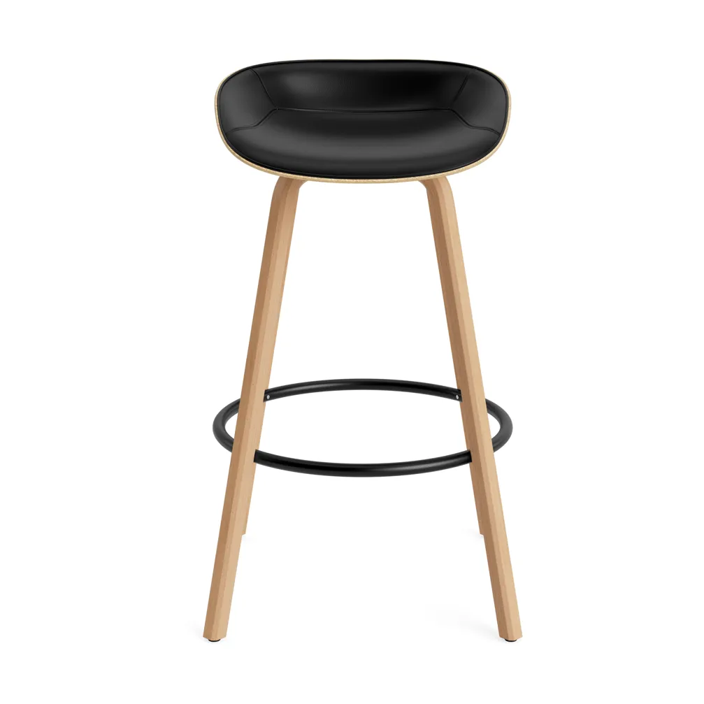 매트 바 스툴 75 cm 전면 업홀스터리, Ultra 41599-hemp-beech-black steel Normann Copenhagen | 노만코펜하겐