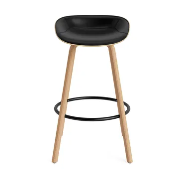 매트 바 스툴 75 cm 전면 업홀스터리 - Ultra 41599-hemp-beech-black steel - Normann Copenhagen | 노만코펜하겐