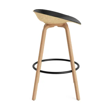 매트 바 스툴 75 cm 전면 업홀스터리 - Ultra 41599-hemp-beech-black steel - Normann Copenhagen | 노만코펜하겐