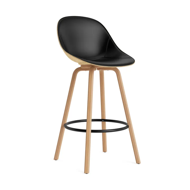 매트 바 체어 바 스툴 전면 업홀스터리 75 cm - Ultra 41599-hemp-beech-black steel - Normann Copenhagen | 노만코펜하겐