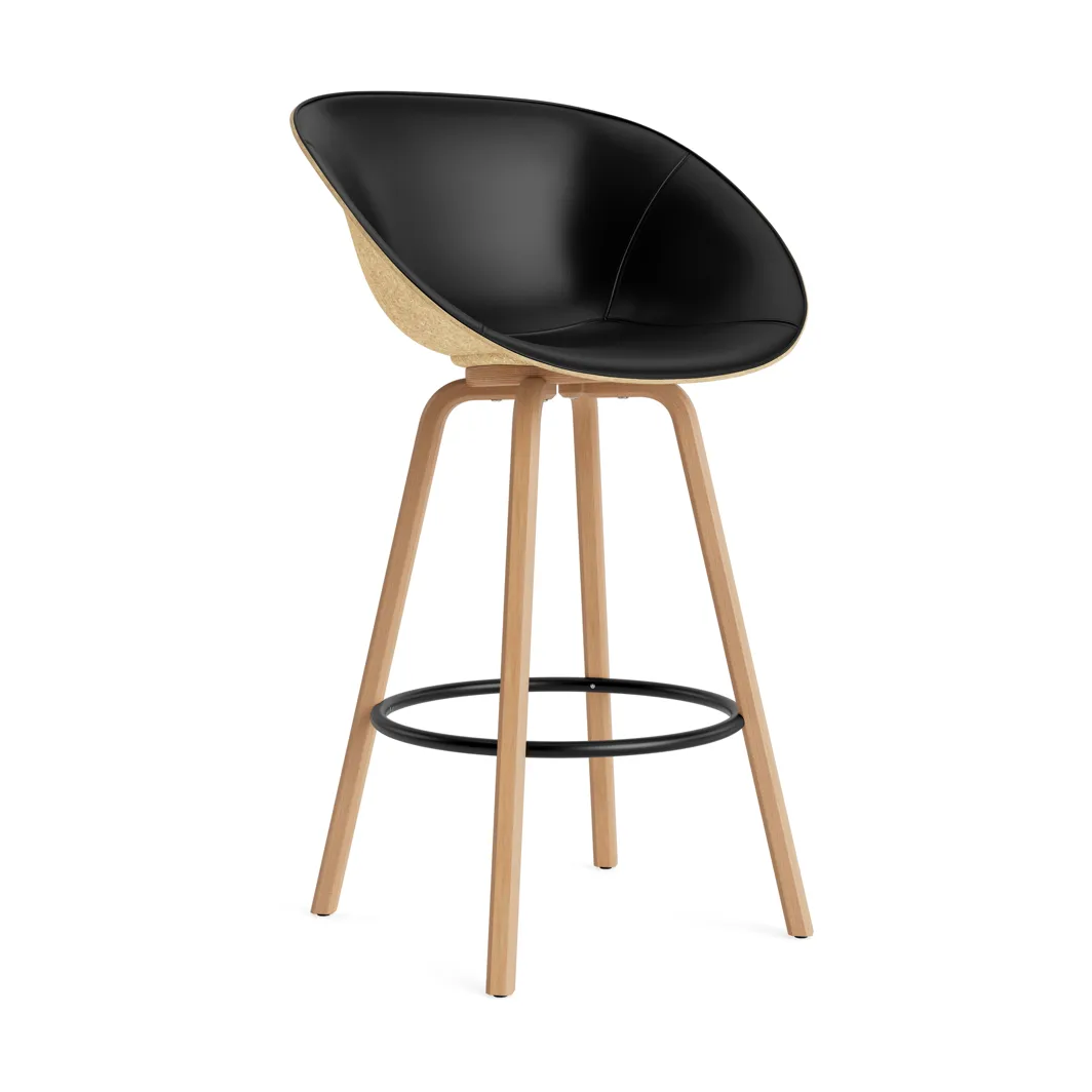 매트 바 암체어 전면 업홀스터리 75 cm, Ultra 41599-hemp-beech-black steel Normann Copenhagen | 노만코펜하겐