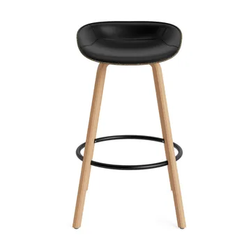 매트 바 스툴 75 cm 전면 업홀스터리 - Ultra 41599-seaweed-beech-black steel - Normann Copenhagen | 노만코펜하겐