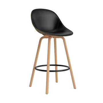 매트 바 체어 바 스툴 전면 업홀스터리 75 cm - Ultra 41599-seaweed-beech-black steel - Normann Copenhagen | 노만코펜하겐