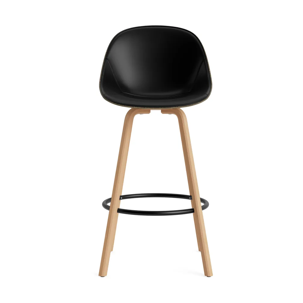 매트 바 체어 바 스툴 전면 업홀스터리 75 cm, Ultra 41599-seaweed-beech-black steel Normann Copenhagen | 노만코펜하겐