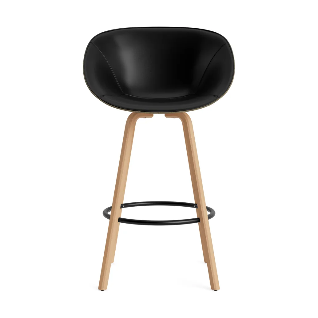 매트 바 암체어 전면 업홀스터리 75 cm, Ultra 41599-seaweed-beech-black steel Normann Copenhagen | 노만코펜하겐