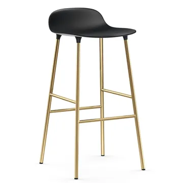 폼 바 스툴 bronze leg 75 cm - Black - Normann Copenhagen | 노만코펜하겐