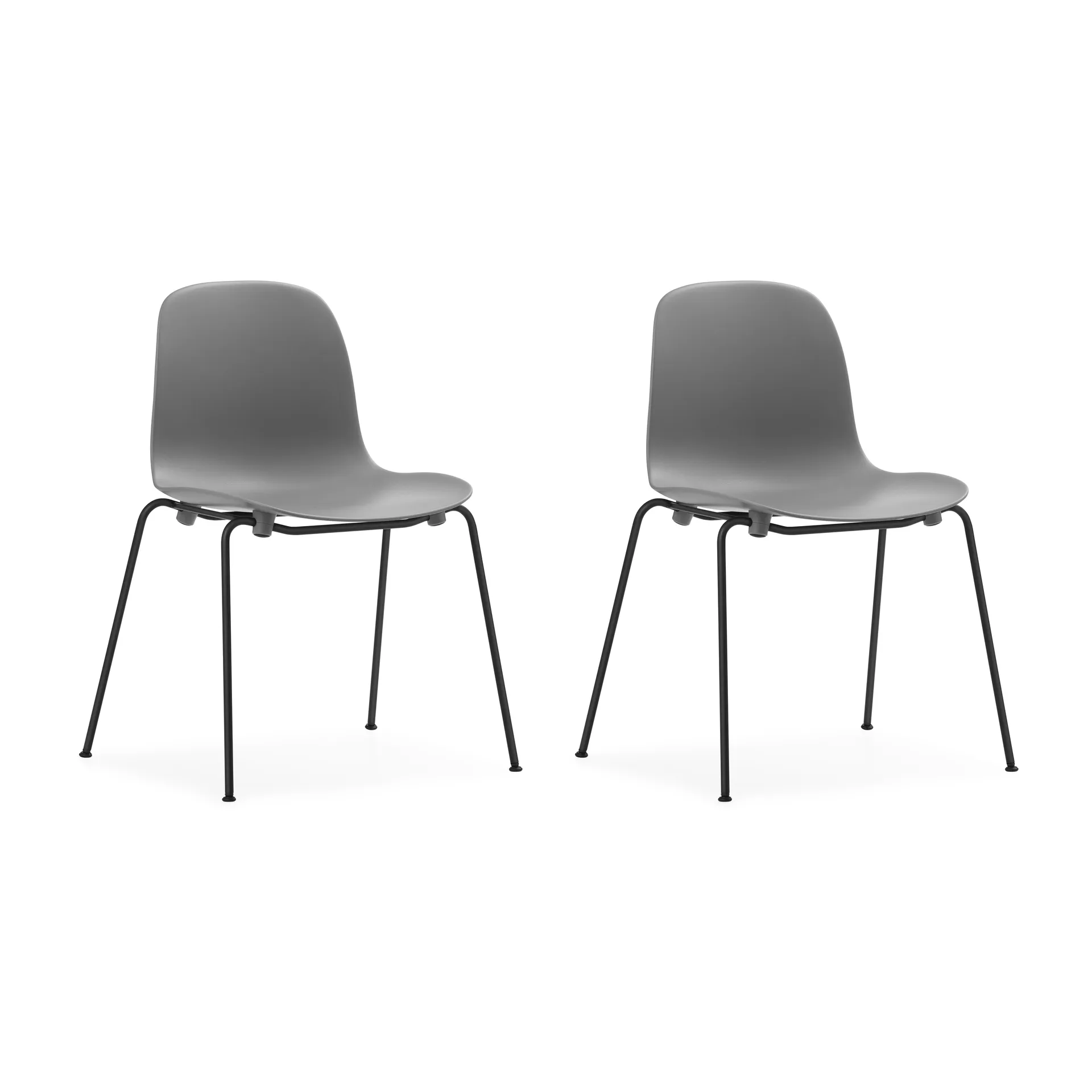 Form 스태커블 체어 black legs 2개 세트, Grey Normann Copenhagen | 노만코펜하겐