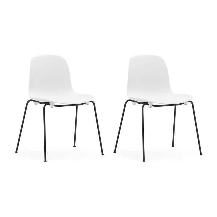 Form 스태커블 체어 black legs 2개 세트, White - undefined - Normann Copenhagen | 노만코펜하겐