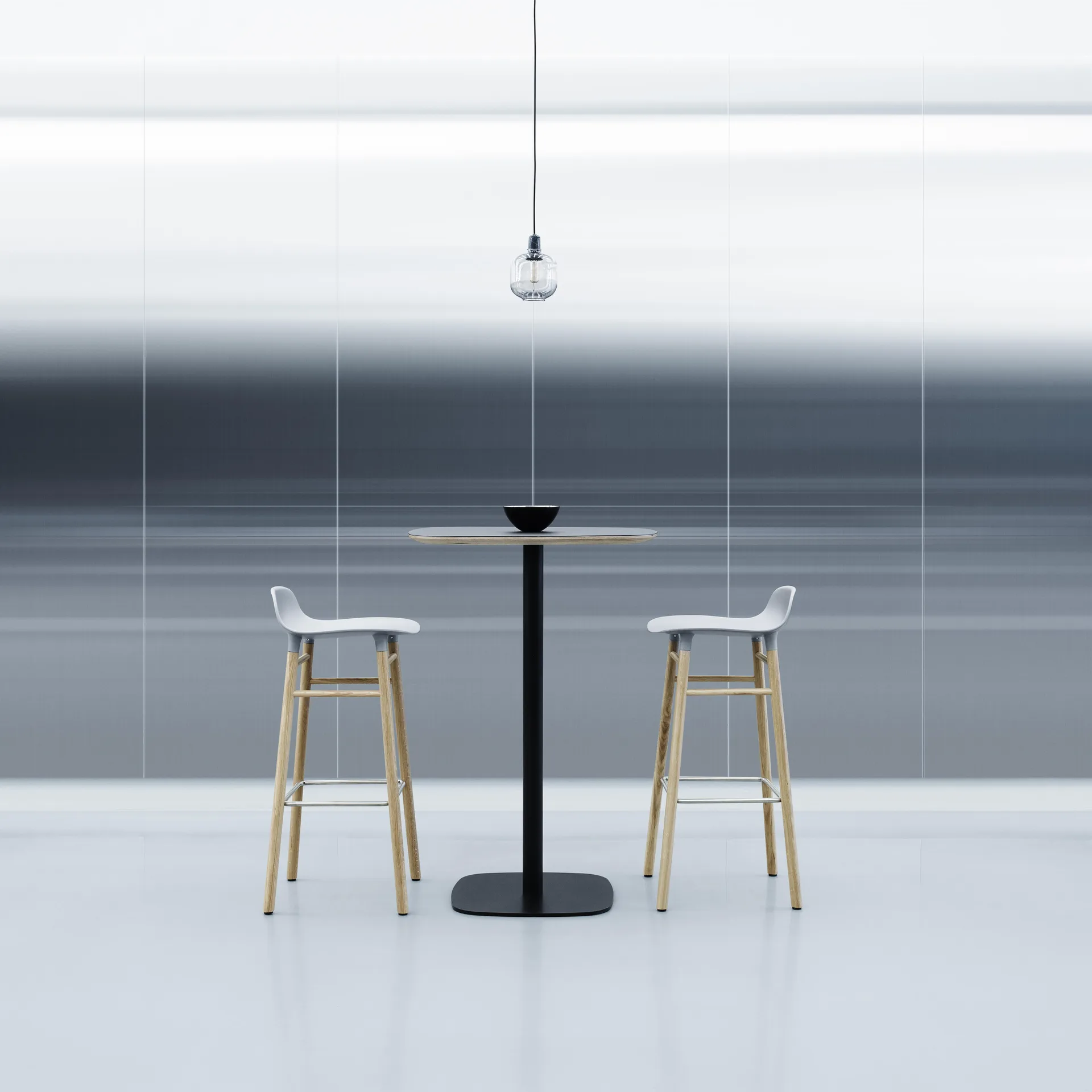 폼 바 스툴 오크나무 레그, grey Normann Copenhagen | 노만코펜하겐