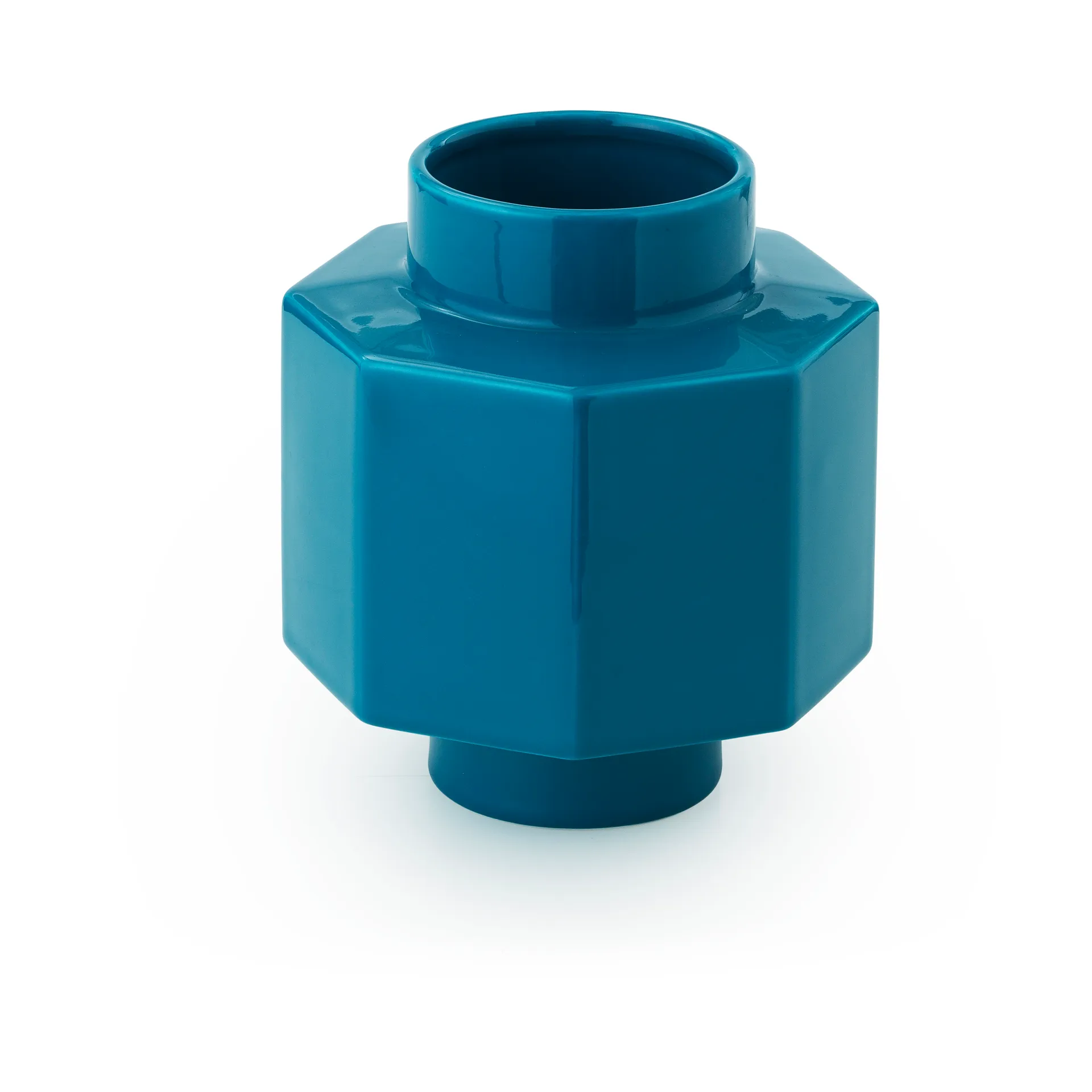 데코 오브젝트 H5 헥사곤 화병, Petrol Blue Normann Copenhagen | 노만코펜하겐