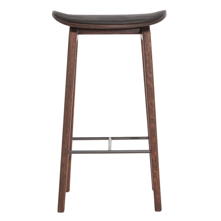 NY11 바 스툴 가죽 쿠션 다크 스모크 오크 65 cm - Spectrum black - NORR11
