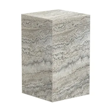 큐비즘 사이드 테이블 - Silver travertine, 30x30x50 cm - NORR11