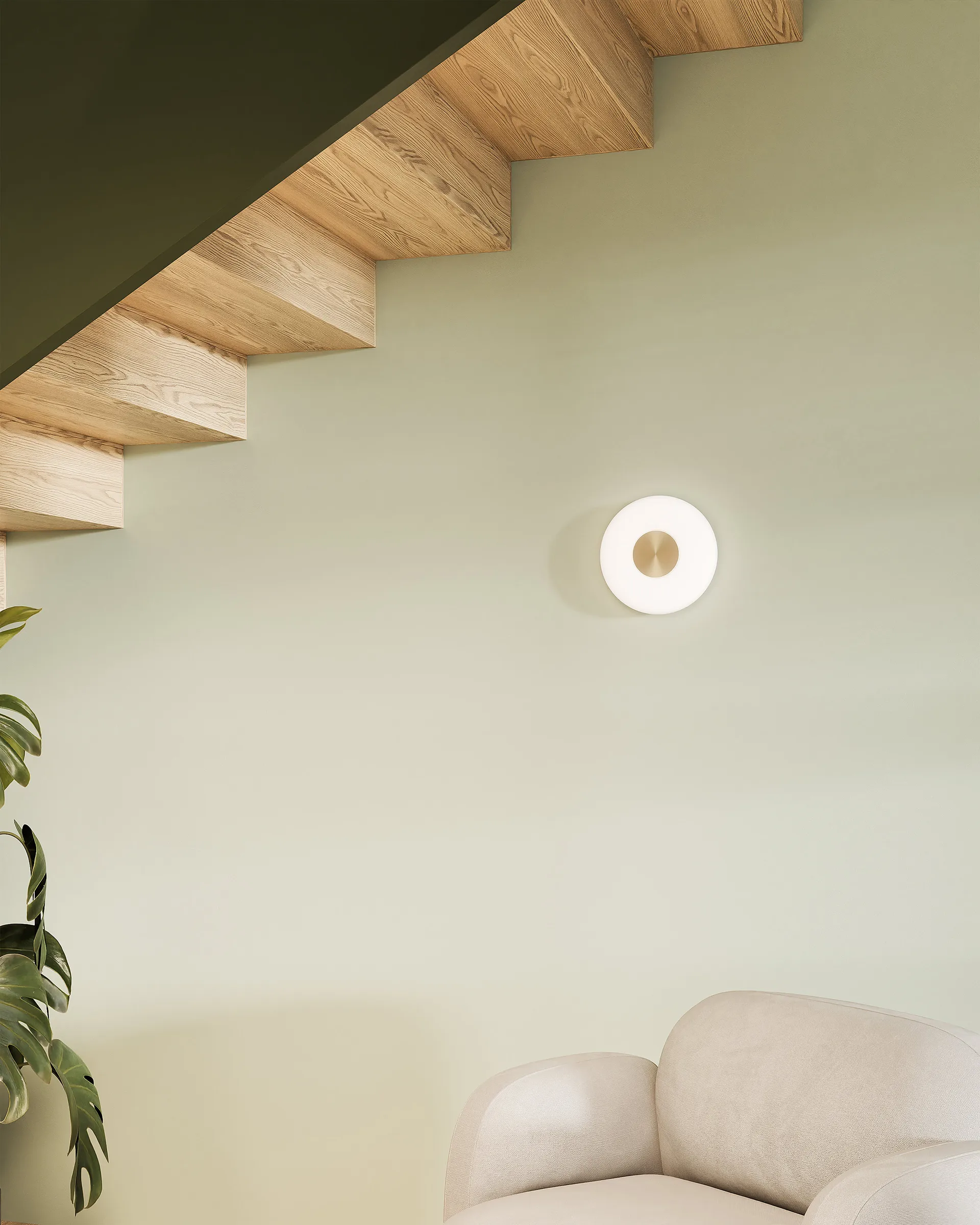 글린트 벽 조명 Ø25 cm, Opal glass white Northern | 노던