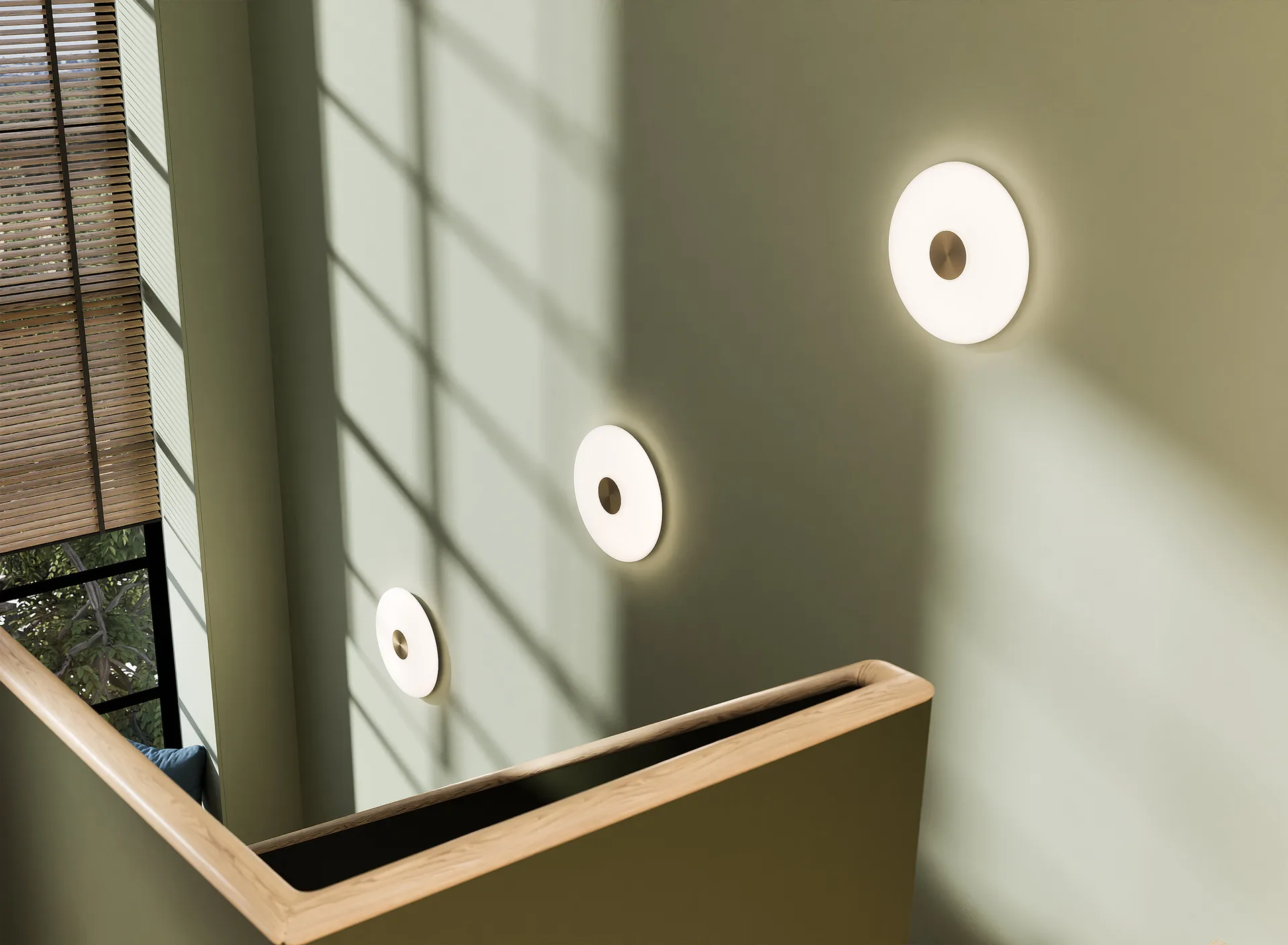 글린트 벽 조명 Ø36 cm, Opal glass white Northern | 노던